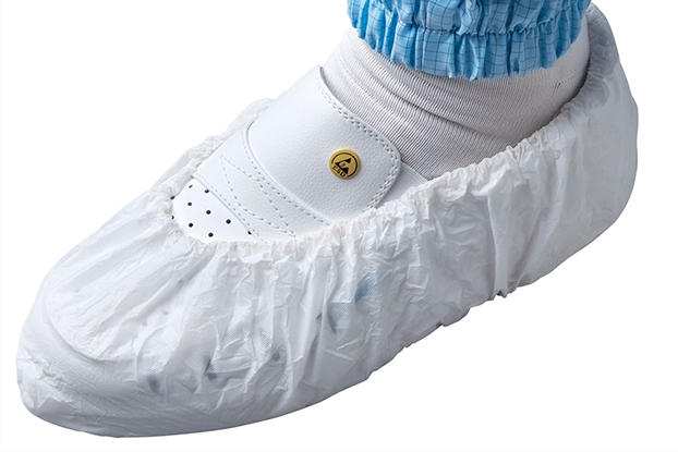 Einwegüberziehschuhe starkes CPE weissEinwegüberziehschuhe aus CPE, rutschfest, weiss, für Hygienebereiche