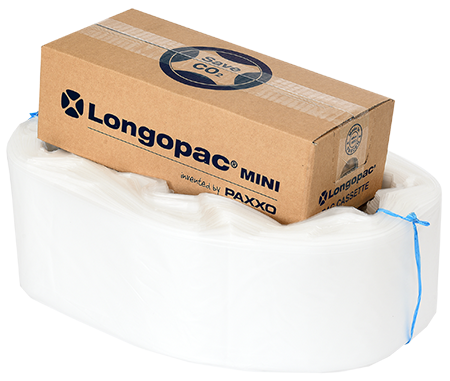 Longopac Kassette Mini StandardKarton mit Longopac mini Cassette.