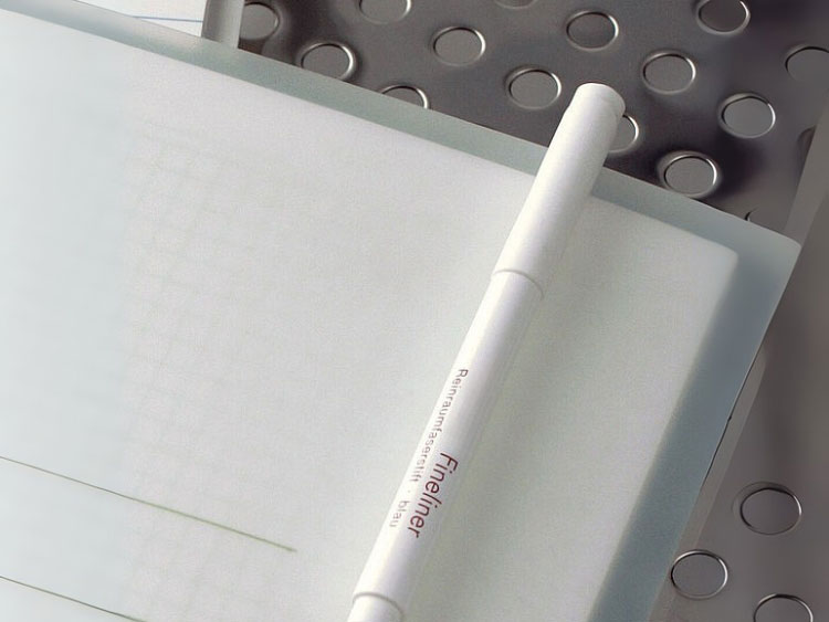 Crayon stérile pour salles blanchesReinraum-Fineliner blau, steril & doppelt verpackt für ISO 5