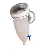 Longopac Wall Mini avec couvercleEin Longopac Abfallsystem für die Montage an einer Wand.