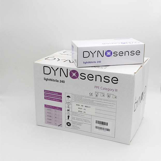 DYNOsense lightNitrile 240 BOX-S SNitrilhandschuh für den Einsatz im Labor – Teil des Dynovo Sortiments für Reinraumbedarf
