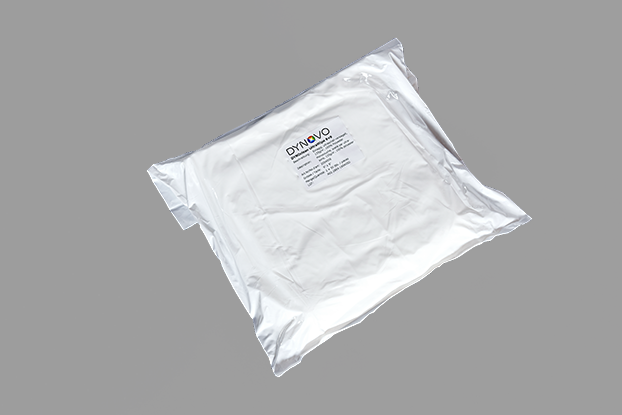 DYNOclean ultraWipeEin Reinraum Reinigungstuch verpackt in einem weissen Beutel.