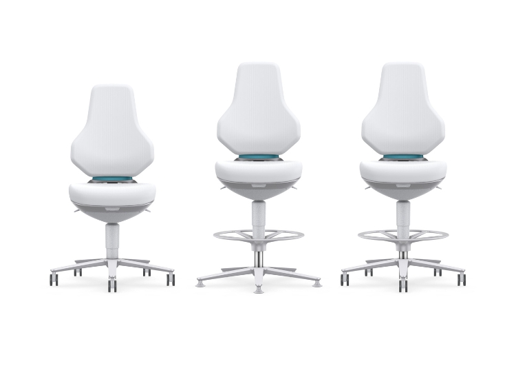 Ergonomischer Stuhl für Reinraum & Labor – Bimos TEXON mit Flex-Back-System