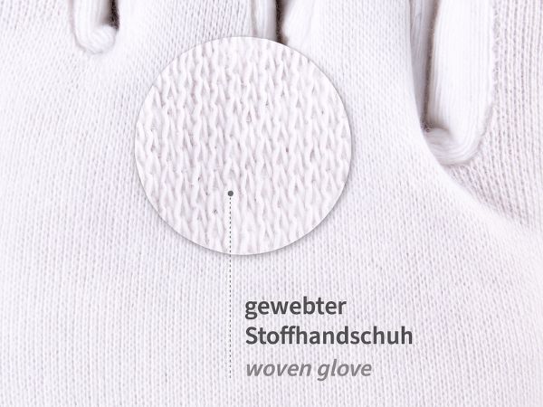 BaumwollhandschuheWeisse Unterziehhandschuhe aus Baumwoll-Gemisch