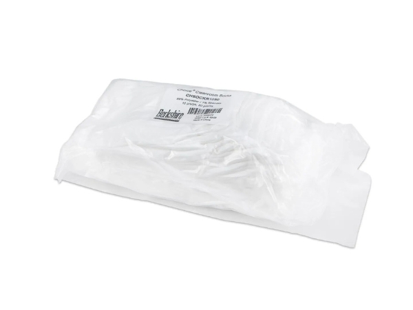 Chaussettes jetables taille universelle - longuesDie Reinraumsocken werden in einer ISO‑Klasse‑4‑Umgebung gewaschen und verpackt, um höchste Hygieneanforderungen zu erfüllen.