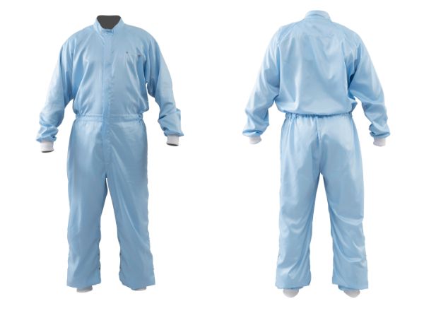 Overall ohne Haube AlsistrongMehrwegbekleidung von alsico: hellblauer Reinraumoverall